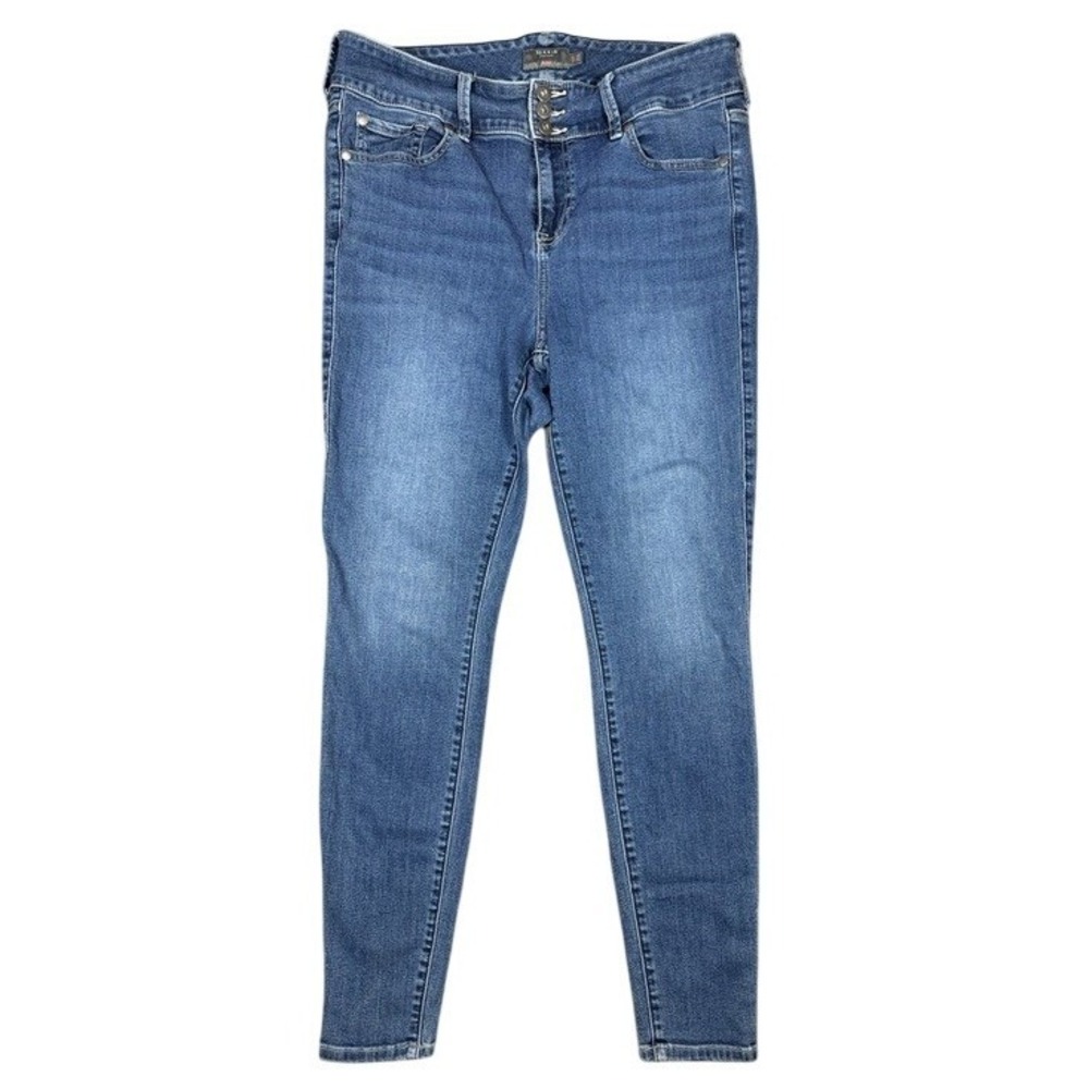 Torrid Super Soft‎ Jegging Blue High Rise Triple Button Skinny Jeans 16T Tall